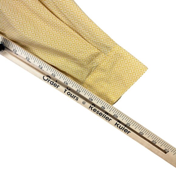 Perry Ellis Shirt Mens M Golden Mustard Long-Sleeve Cotton Geometric Pattern - Picture 8 of 10